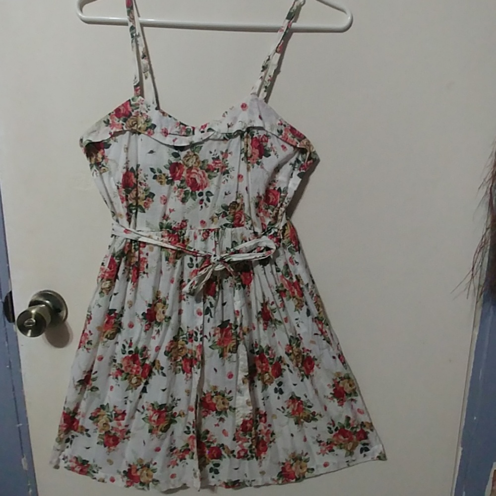 White floral dress